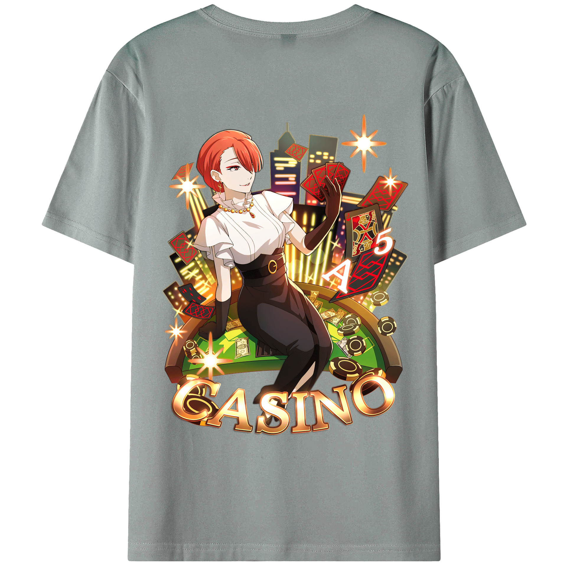 （画像用） 文豪ストレイドッグス Bungo Stray Dogs 綿100％ メンズ半袖Tシャツ（バックプリント） 通気性